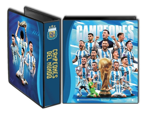 Carpeta Escolar N°3 Campeones Mundo Argentina Jugadores Copa