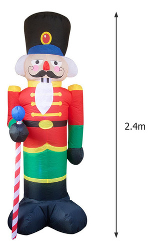 Y Cb W Cascanueces Inflable Navideño De 8 Pies Con 3 Luces