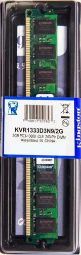Memória Kingston Ddr3 2gb 1333 Mhz Desktop 