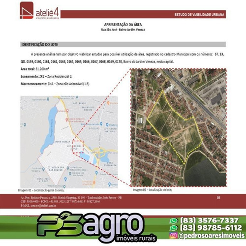Imagem 9 de 12 de Área À Venda, 61200 M² Por R$ 7.500.000 - - Bairro Jardim Veneza - João Pessoa/pb - Ar0020