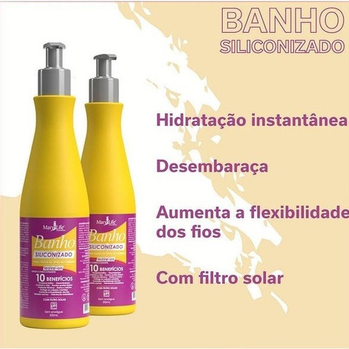 12 Un. Banho Siliconizado 300ml Com Filtro Solar Mary Life