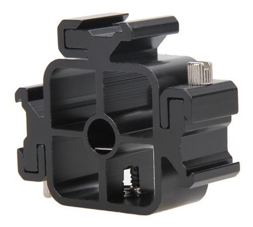 Zapata Bracket Triple 3 En 1 Soporte Para Flash Luz Led