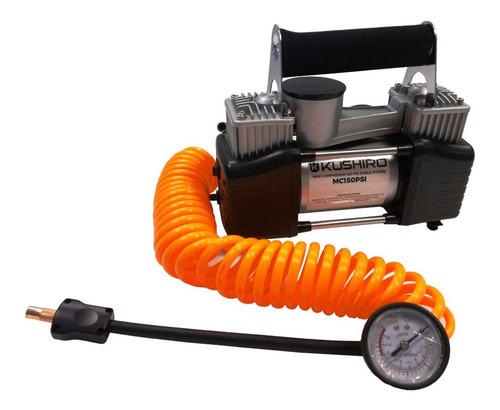Compresor de aire mini a batería portátil Kushiro MC150PSI 25hp plateado/negro