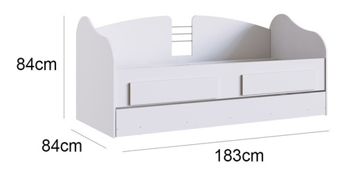 Cama Marinera 2 Cajones Juvenil Dormitorio Cm08 Blanco