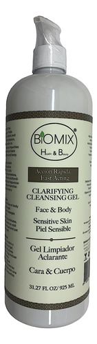 Biomix Health & Beauty - Gel Limpiador Aclarante Piel Sensible Acción Rápida Con Miel Y Arroz 925 Ml