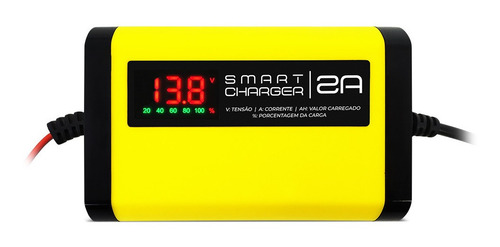 Imagem 5 de 10 de Carregador De Bateria Portatil Carro Moto 12v 2ah Automotivo