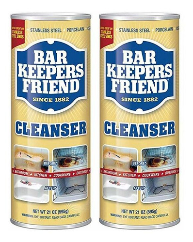 Bar Keepers Friend En Polvo Limpiador De 21 Onzas (paquete D