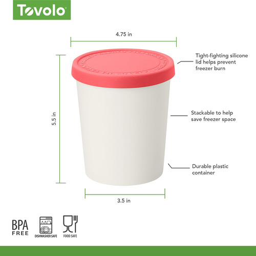 Recipiente Reutilizable Para Helado Casero Frambuesa 1l