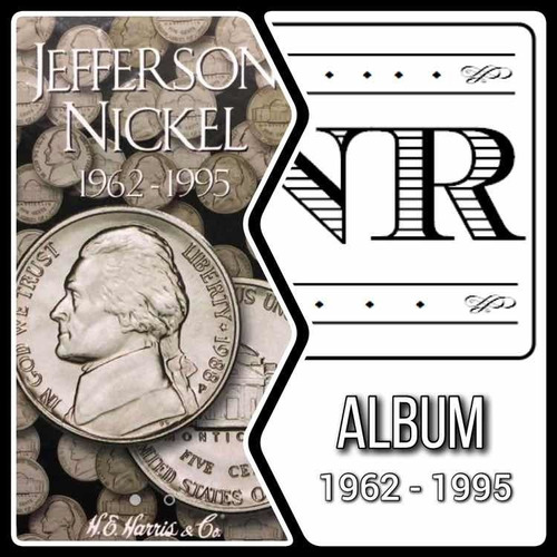 Álbum Monedas Jefferson Niquel - 1962 - 1995 - P & D + S