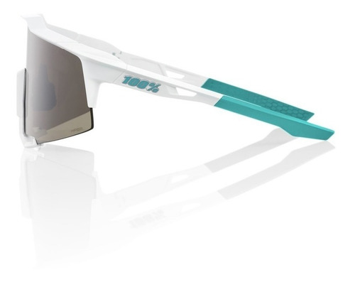 Speedcraft - Bora Hans Team White - Hiper Silver Mirror Lens Color De La Lente Plateado Color Del Armazón Blanco