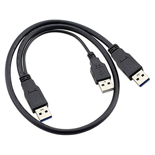 Cablecc Usb 3.0 Tipo-a A Dual Tipo-a Extra Power Y Cable Dos