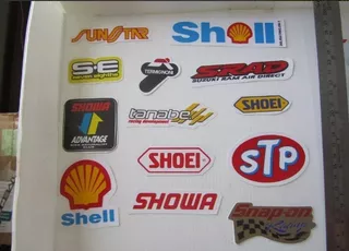 Sticker Tuning Moto Stp Sunstar Shell Termignoni Showa Shoei