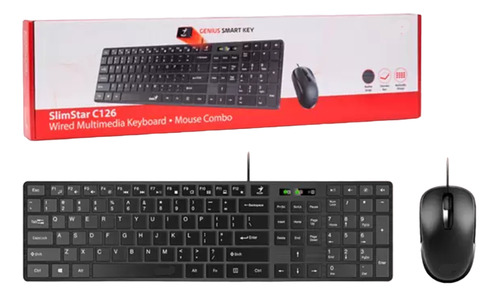 Combo Teclado Y Mouse Genius C126 Usb