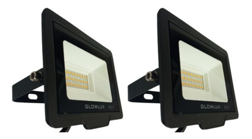 Pack X2 Proyector Reflector  Led 10w Fría Glowlux - E A  