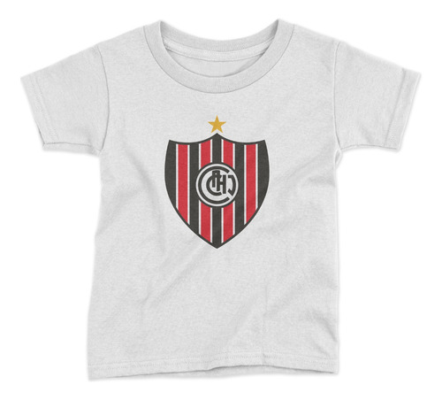 Remera Futbol Chacarita Jrs Escudo Pecho Blanca Talle Niño