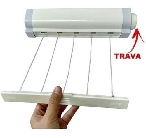 Varal Automático Rotoflex Branco 5 Corda De 4,10mts