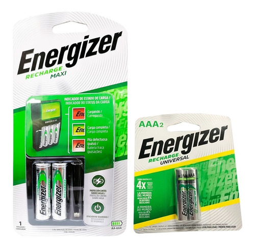 Cargador Energizer Maxi (aa - Aaa) Con Pilas 2 Aa Y 2 Aaa