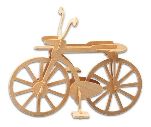 Bicicleta Antigua Armar Puzzle Rompecabezas 3d Madera Deco