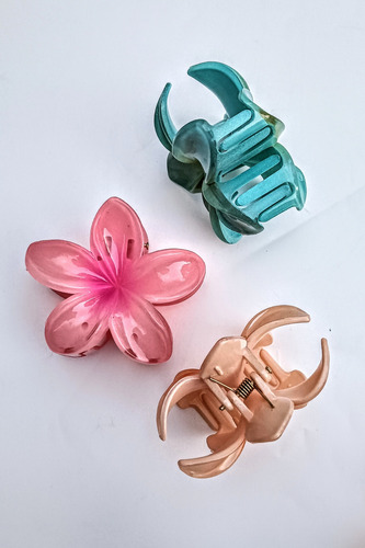 Set X3 Mc'maru Flor Hawaiana - Hebilla Para El Pelo Balis Opción 1