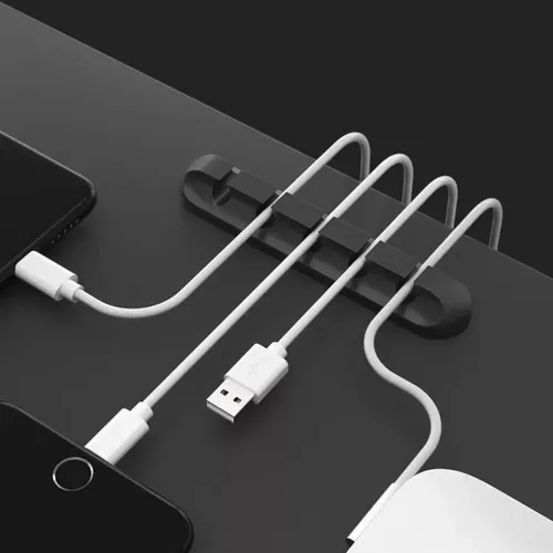 Pack de 2 Organizador de Cables para Escritorio con Adhesivo