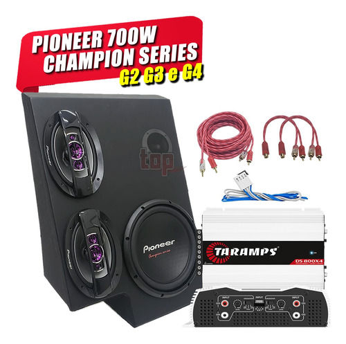 Caixa Trio Goiano Pioneer 12'' 700w Saveiro Pick-up G2 G3 G4