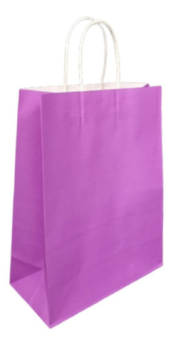 Imagen 8 de 10 de Bolsa De Papel Kraft Grande Marrón O Crudo Regalo, Cotillón.