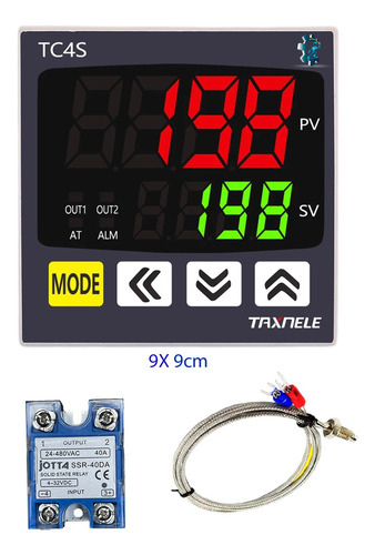 Controlador Temperatura Mod. Tc4l, 9x9cm Salida Ssr/relay