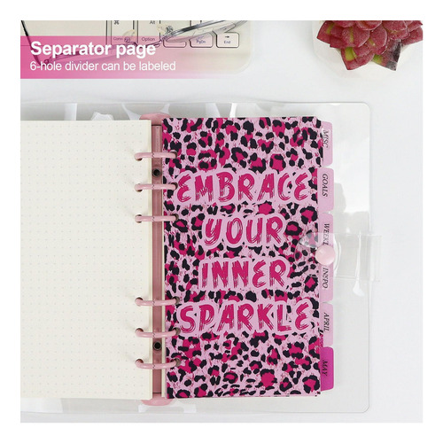 2 Conjuntos Divisores De Carpeta Leopard A5 Con 6 Pestañas
