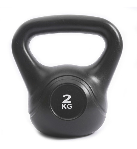 Pesas Rusas Kettlebell Pvc 2kg Fitness Mancuerna Funcional Color Negro