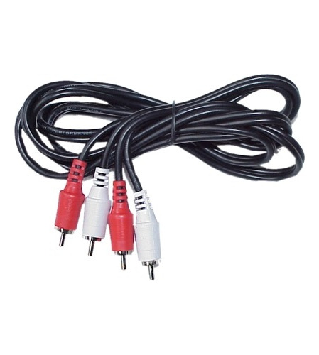 Cable 4mm Audio 2 X 2 Plug Rca 12 Pies