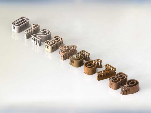 Vectores De Números Con Flores 3dcorte Láser Cnc Dxf Z019
