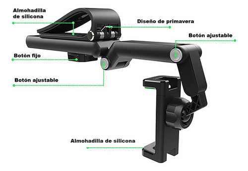 ` Soporte Teléfono Porta Celular 360° Carro Brazo Ajustable