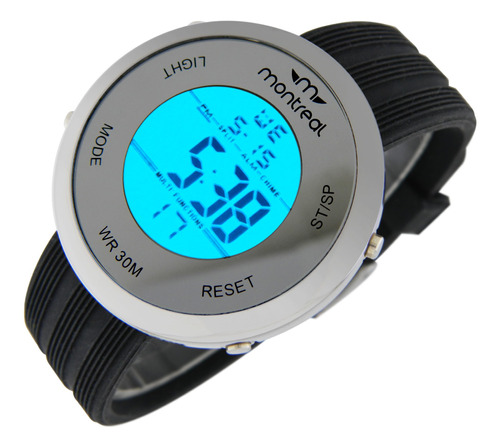 Reloj Montreal Unisex Ml612 Luz Led Cronómetro Alarma