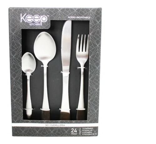 Set 24 Cubiertos Silver Keep (2 Mm)