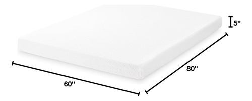 Colchón Queen 5 Pulgadas Espuma Viscoelástica Media Té Verde