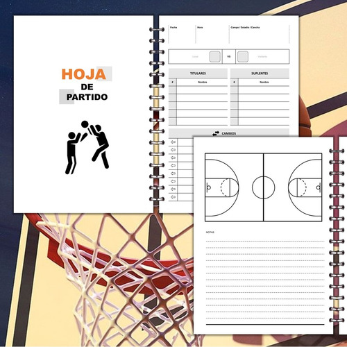 Agenda Entrenador Basquet Pdf Pptx - 100% Editable Blanco Entrenador Basquet 2025