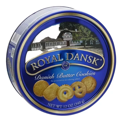 Lata De Galletas Danesas Royal Dansk De Mantequilla De 340g