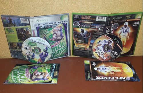 2 Juegos Oddworld Munch's + Nfl Fever 2004 Xbox Clásico