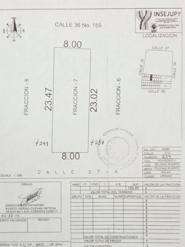 Imagen 2 de 8 de Terreno En Venta En Telchac Puerto A 500 M De La Playa
