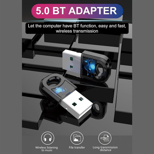 Adaptador Receptor Bluetooth 5.0 Para Pc Joystick Auricular