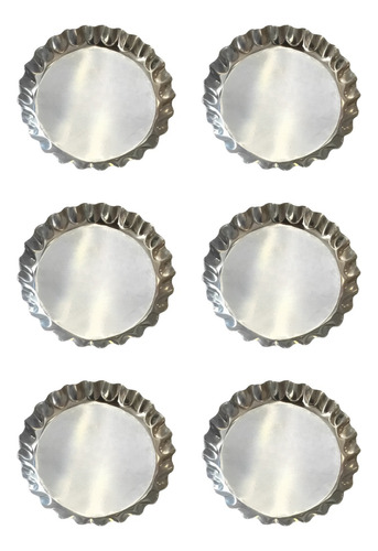 Set X 6 Molde Pastafrola  Individual Aluminio Nº14 Almandoz