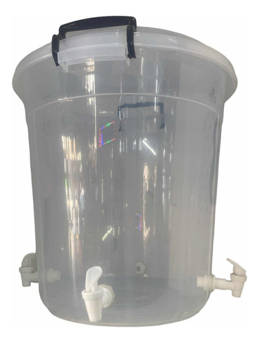 Dispensador De Agua De 70 Litros Con 4 Llaves Color Transparente