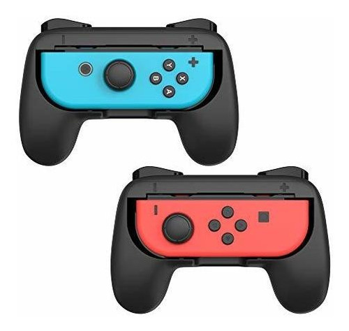 Grips Para Nintendo Switch Joycon 2 Pack Color Negro