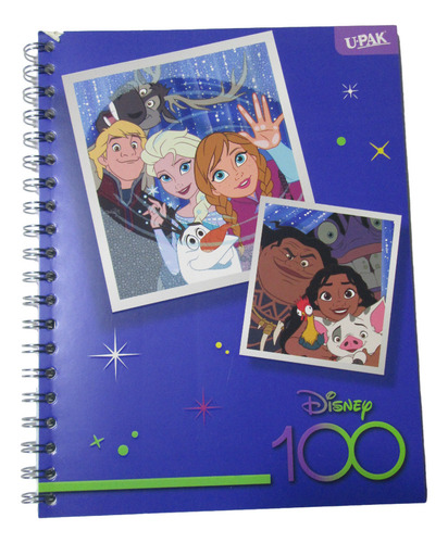 Pack 3 Cuaderno U-pak Cuadro Chico Peliculas Disney 100 Pag