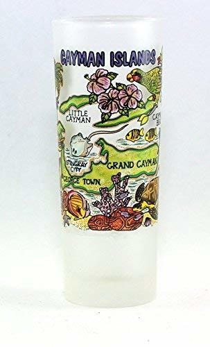 Cayman Islands Map Frosted Shooter Shot Glass