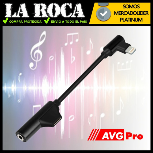 Adaptador Hub 2 En 1 Lightning A Lightning Jack 3.5mm Cuo