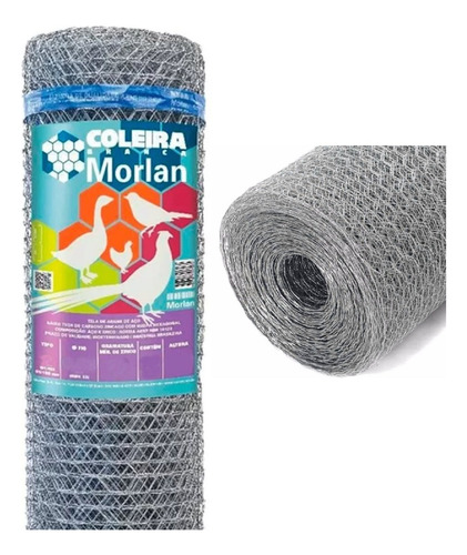 Kit C/2 Tela Pinteiro Pintinho Fio 22 50mt X 1,50 Alt Morlan