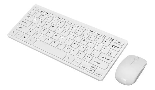 Kit Mini Teclado + Mouse Óptico Inalámbrico Para Pc Mac