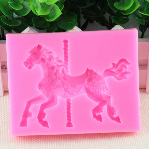 Tartas Para Fondants Novedad Caballos Carruseles De Silicona