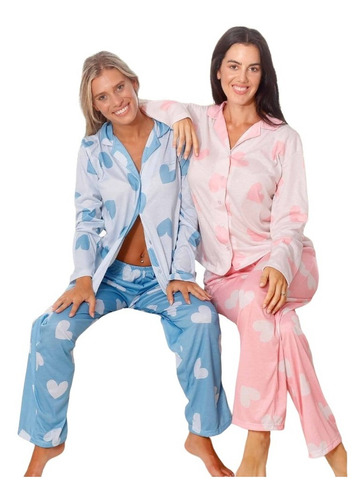 Pijama Mujer Invierno Donnamía Corazones 6303-22